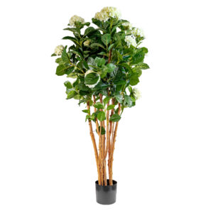 Artificial Hydrangea With Real Trunk 122cm (White)