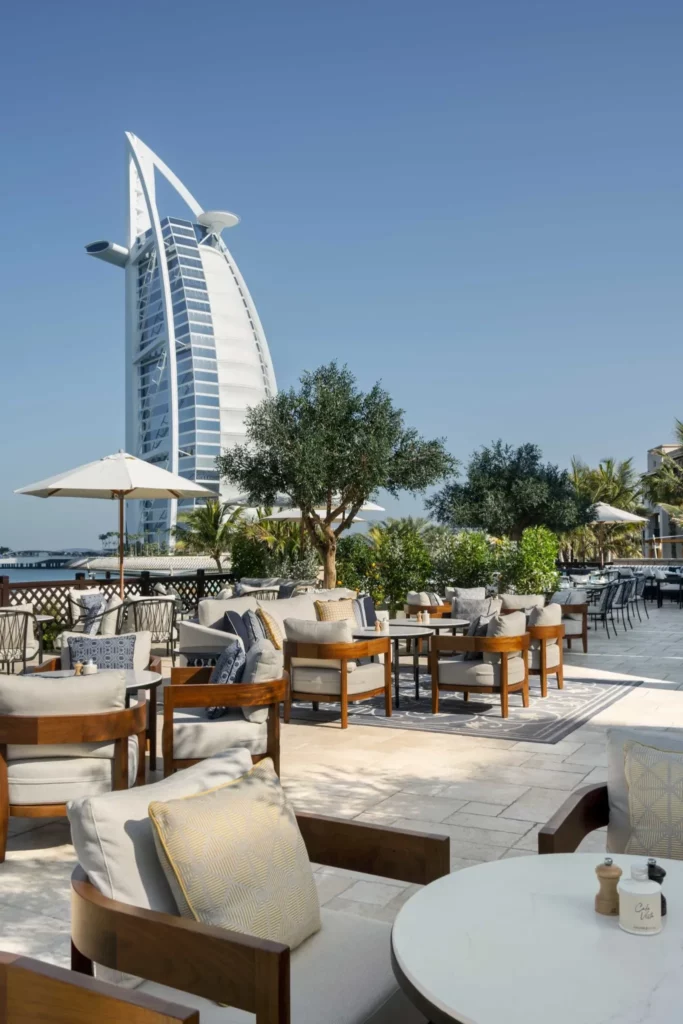 Artificial tree styled for sun-resistant landscaping in KSA